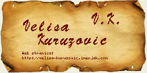 Veliša Kuruzović vizit kartica